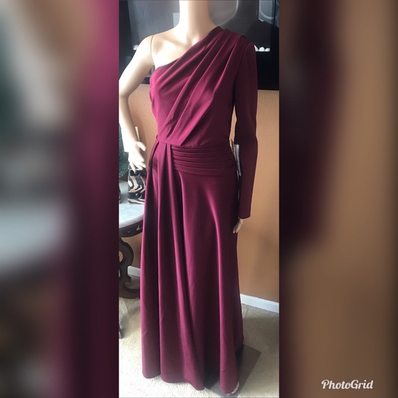 NWT Kay Unger Women’s One Shoulder Gown Dress - Picture 5 of 6